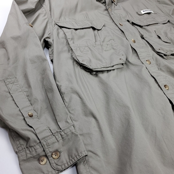 New Magellan Mens Cache Green Outdoor Shirt Med - Picture 9 of 14